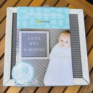 Pearhead Gray and White Letterboard Set